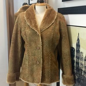 Fall faux suede & faux fur lined jacket.